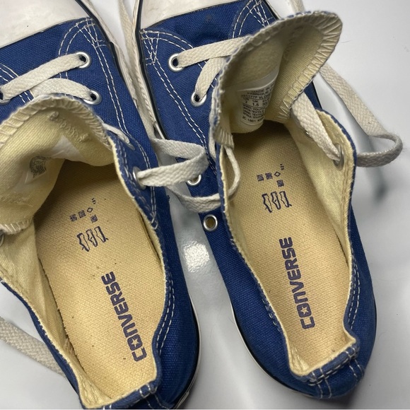 Converse All Star Low Tops Kids Size 2 Blue Shoes PRELOVED Chucks - Picture 8 of 15